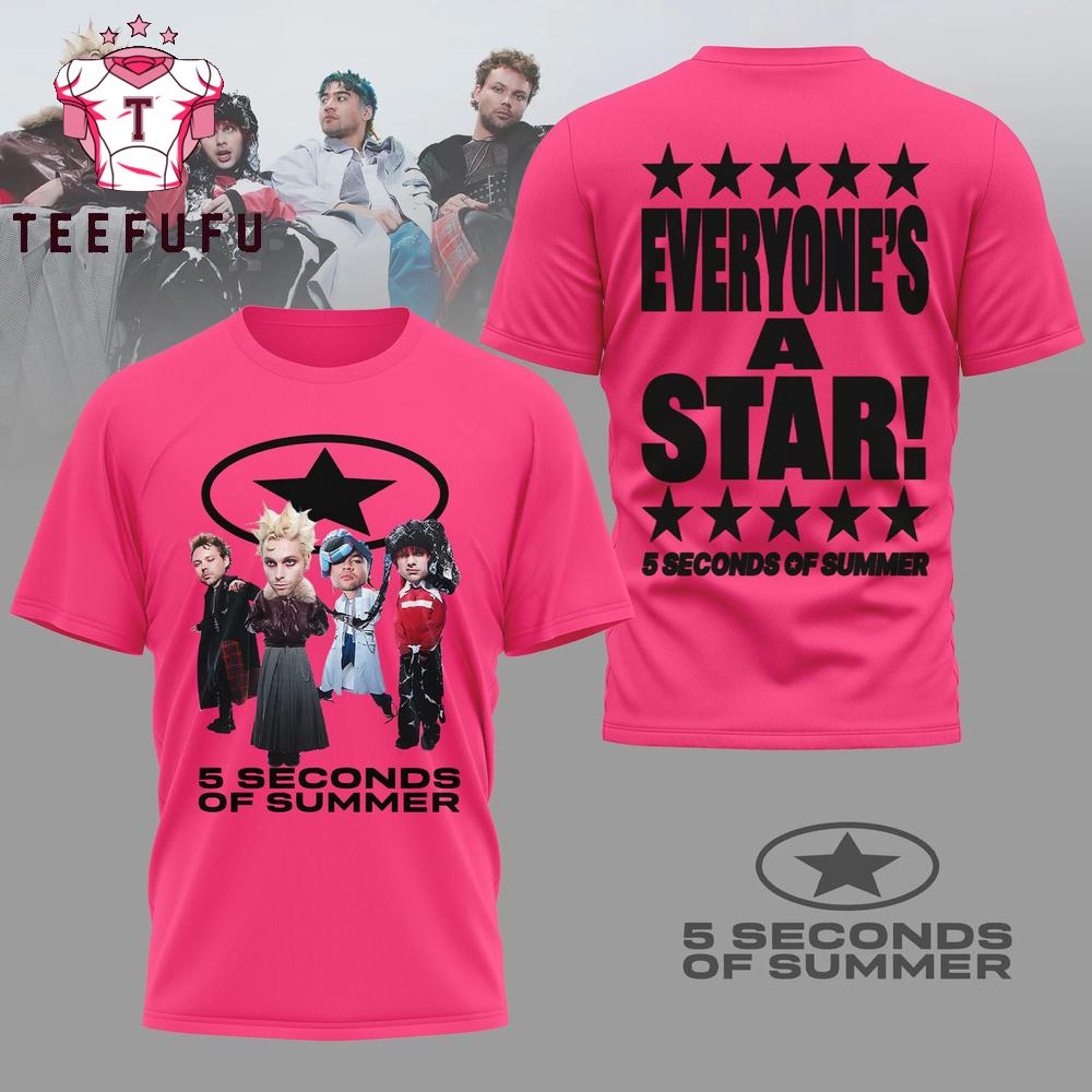 5 Seconds of Summer 5SOS Everyone's A Star 2026 T Shirt