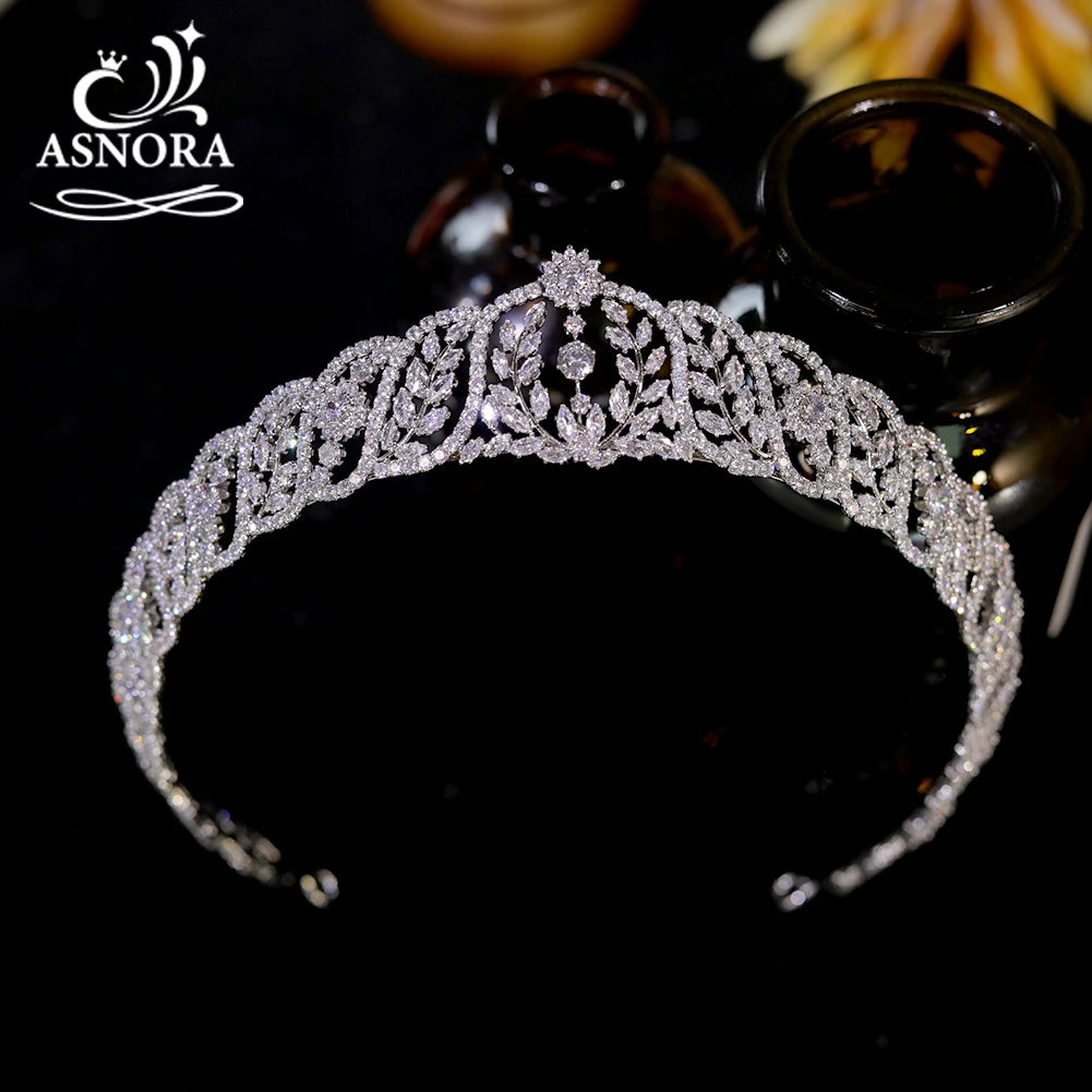 New Zircon Lengthen Crown For Women Headband 3A CZ Bridal Luxury Diadema Wedding Hairband Party Hair Jewelry Accessories A01601