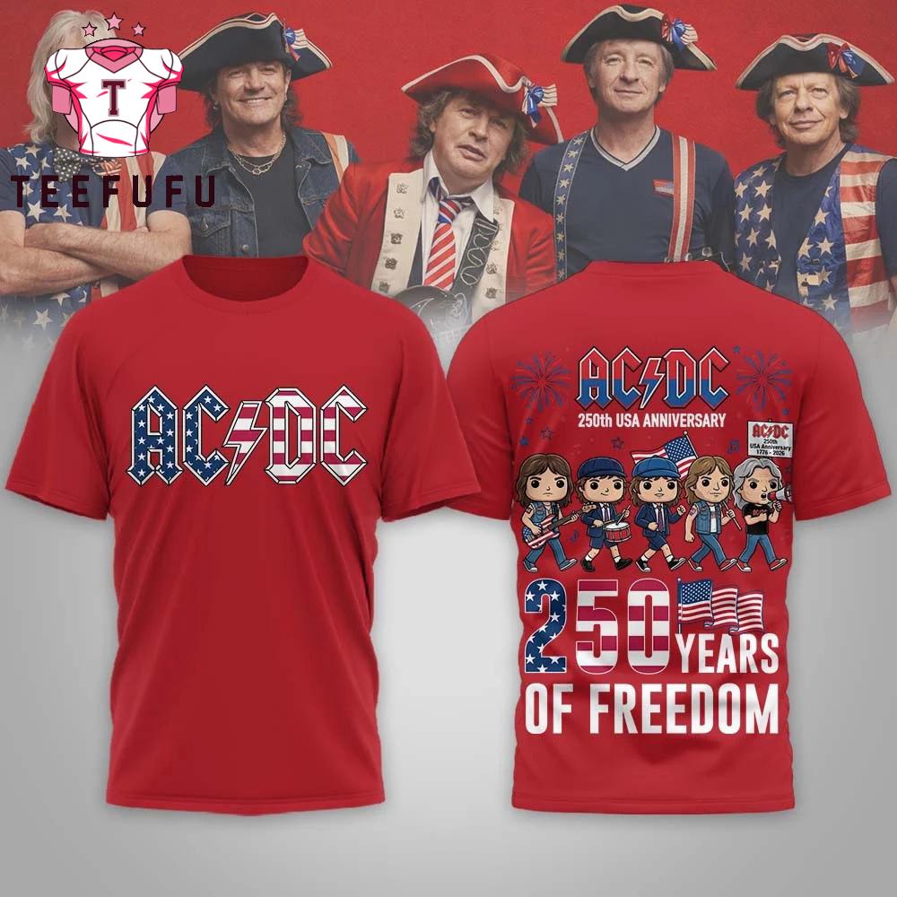 ACDC Band 250th USA Anniversary Red T Shirt
