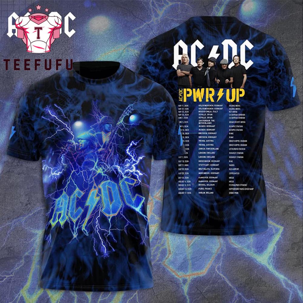 ACDC Power Up North American Edition 3D Printed Tour T-Shirt