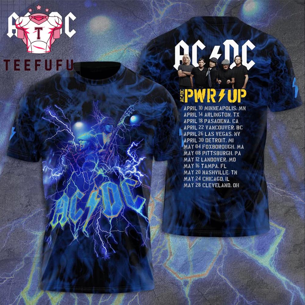 ACDC Power Up North American Tour 2025 Limited Edition 3D T-Shirt