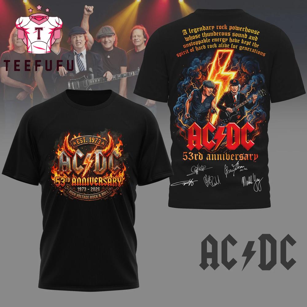 ACDC Rock Band 53rd Anniversary T Shirt