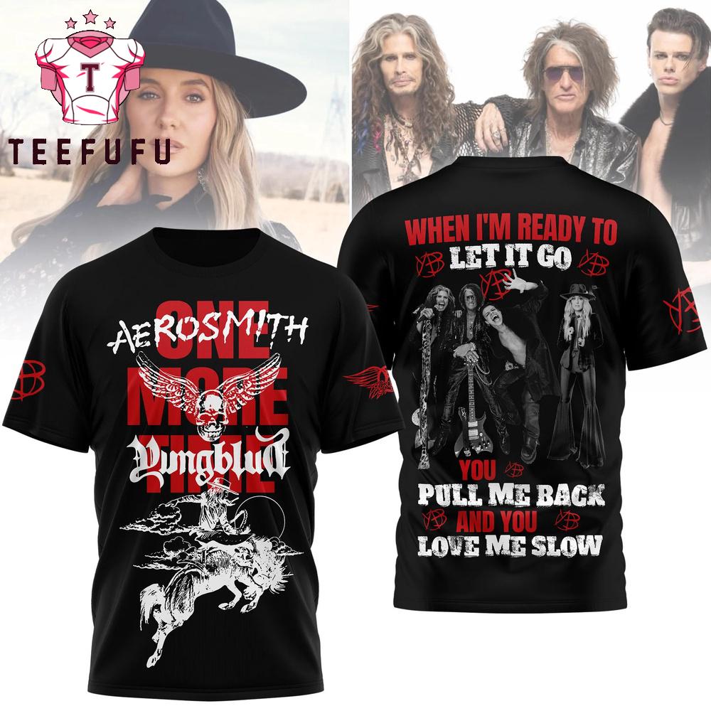 Aerosmith Yungblud One More Time 2026 Black T Shirt