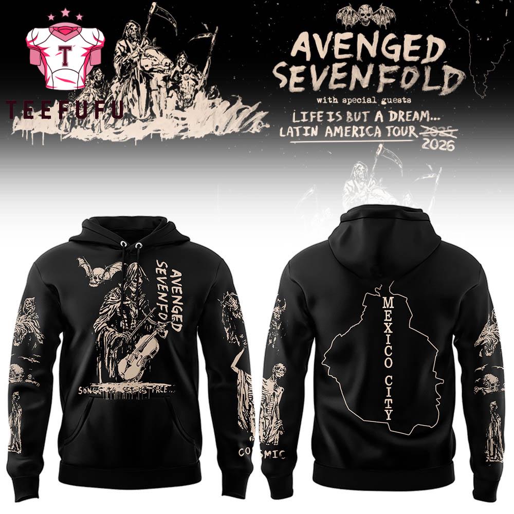 Avenged Sevenfold Life Is But a Dream Latin America Tour 2026 in Mexico City Hoodie