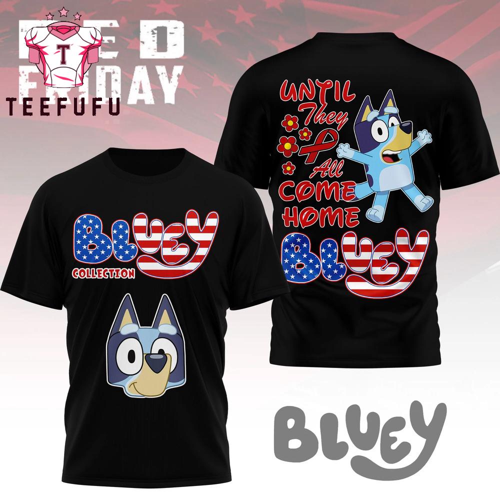 Bluey 2026 Red Friday Black 3D T Shirt