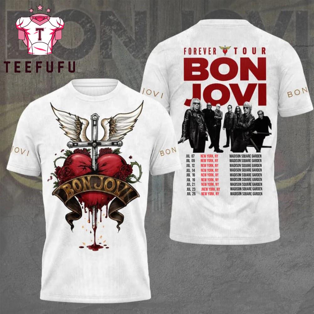 Bon Jovi Music Band Forever Tour T Shirt