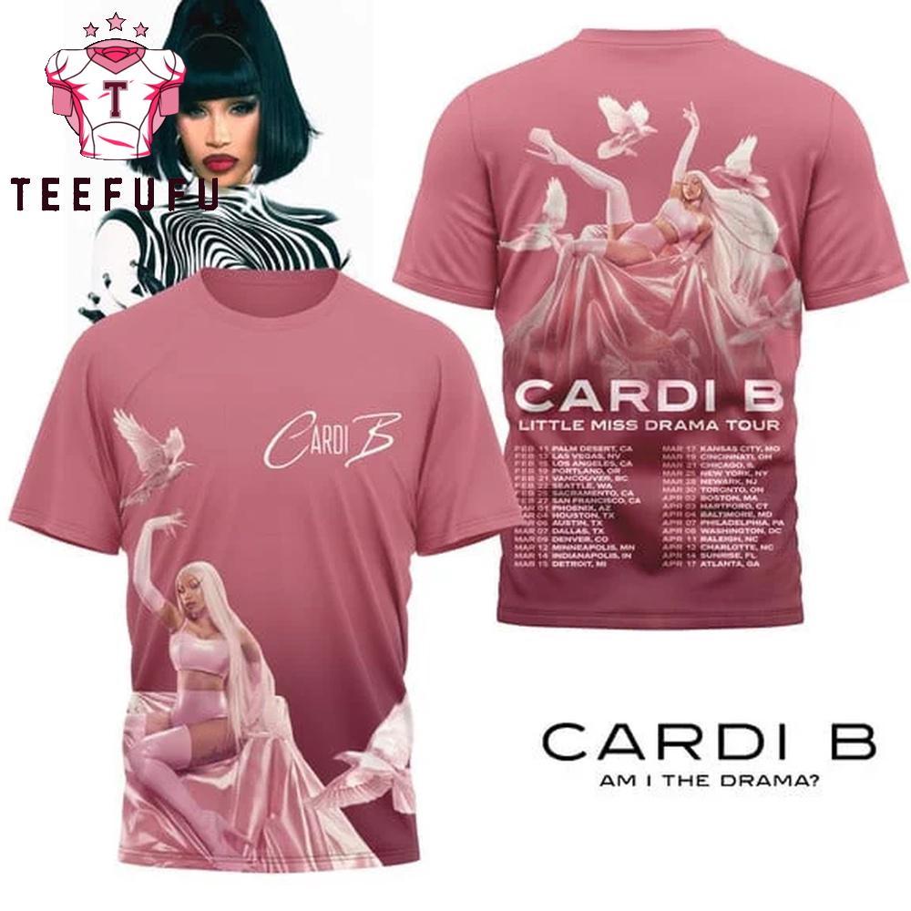 Cardi B Little Miss Drama Tour 2026 T Shirt