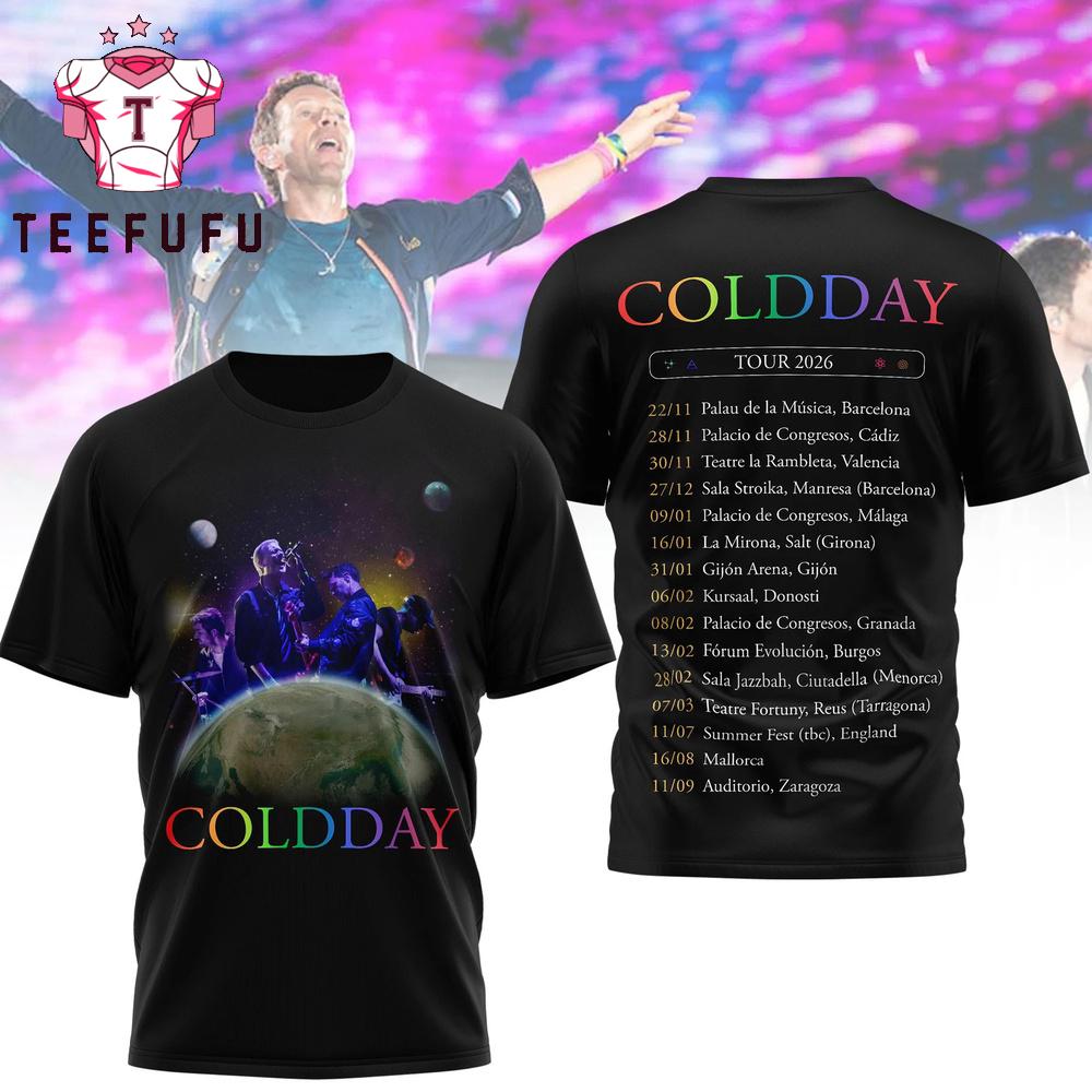 Coldplay 2026 Tour Special New 3D Shirt