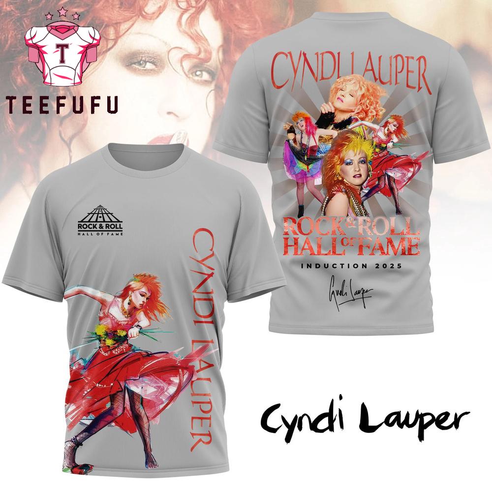 Cyndi Lauper Rock And Roll Hall of Fame Induction 2025 Signature Limited Edition 3D Shirt