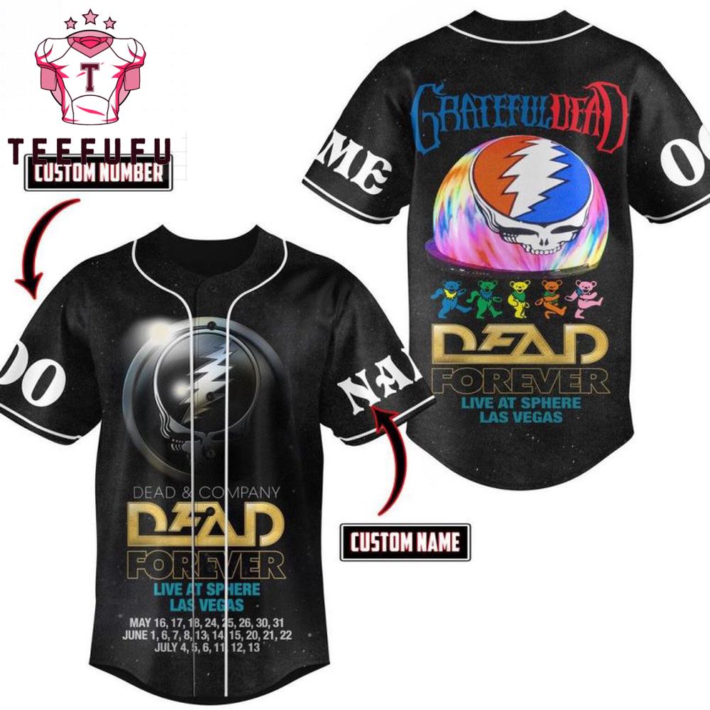 Dead Forever Live At Sphere Las Vegas Grateful Dead Baseball Jersey