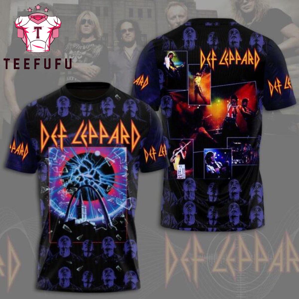 Def Leppard Face Music 3D T-Shirt