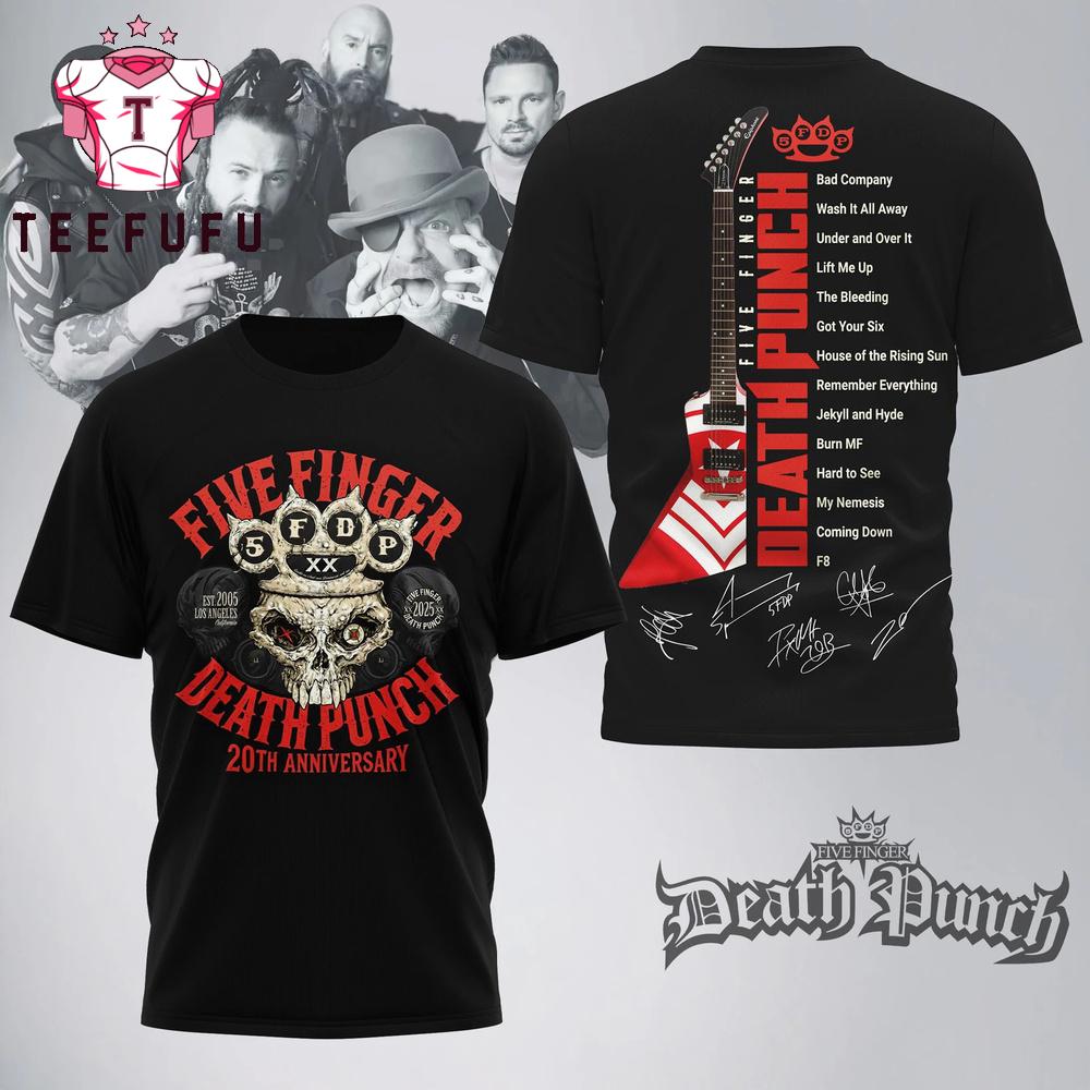 Five Finger Death Punch 20th Anniversary 2026 T Shirt