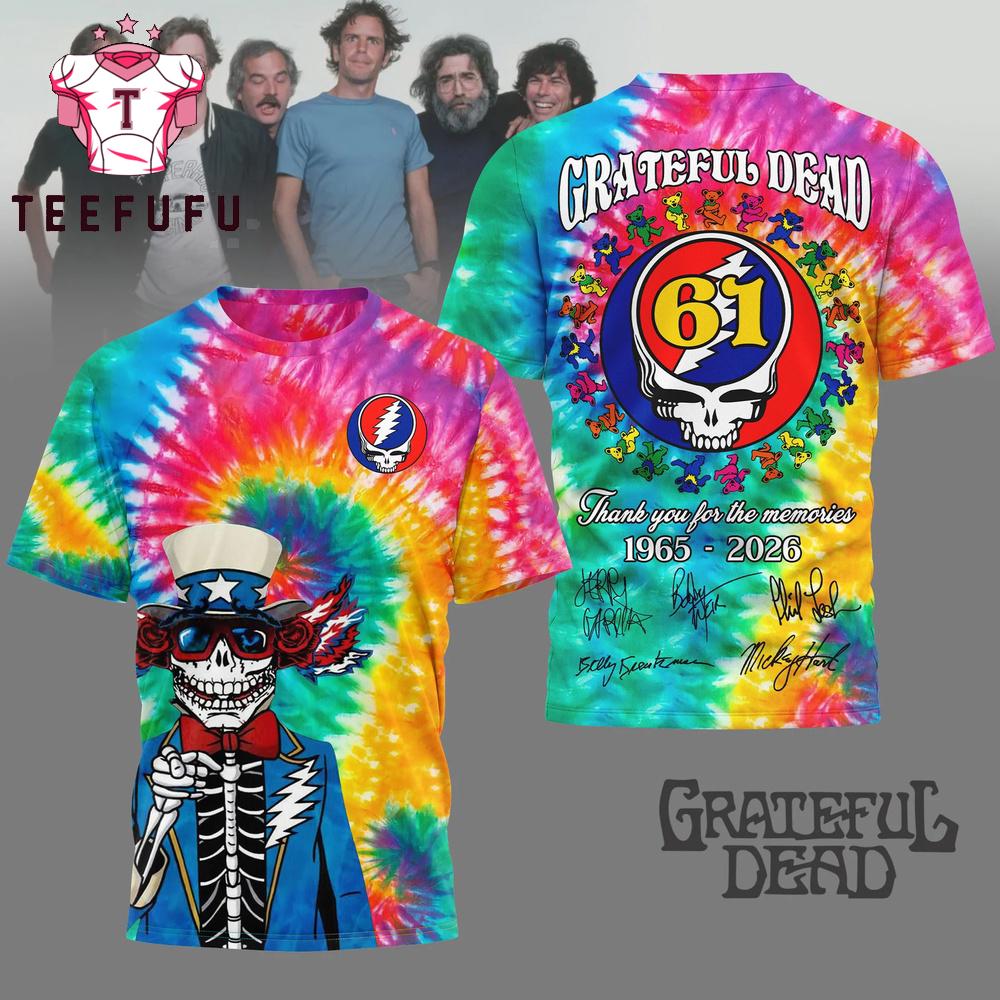 Grateful Dead 1965-2026 Thank You For The Memories Special New 3D Shirt