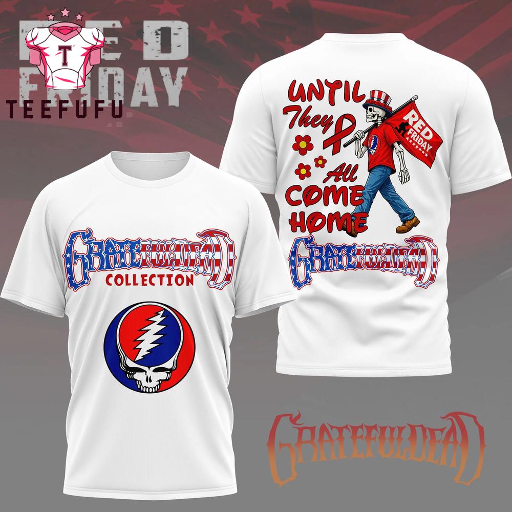 Grateful Dead 2026 Red Friday White 3D T Shirt