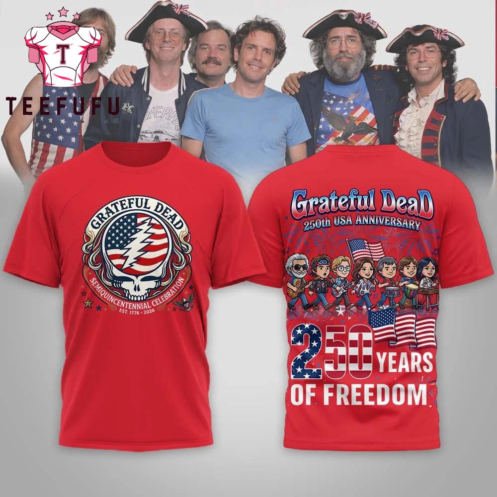 Grateful Dead 250th USA Anniversary Red T Shirt