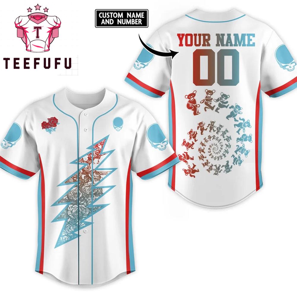 Grateful Dead Logo Music Custom Baseball Jersey