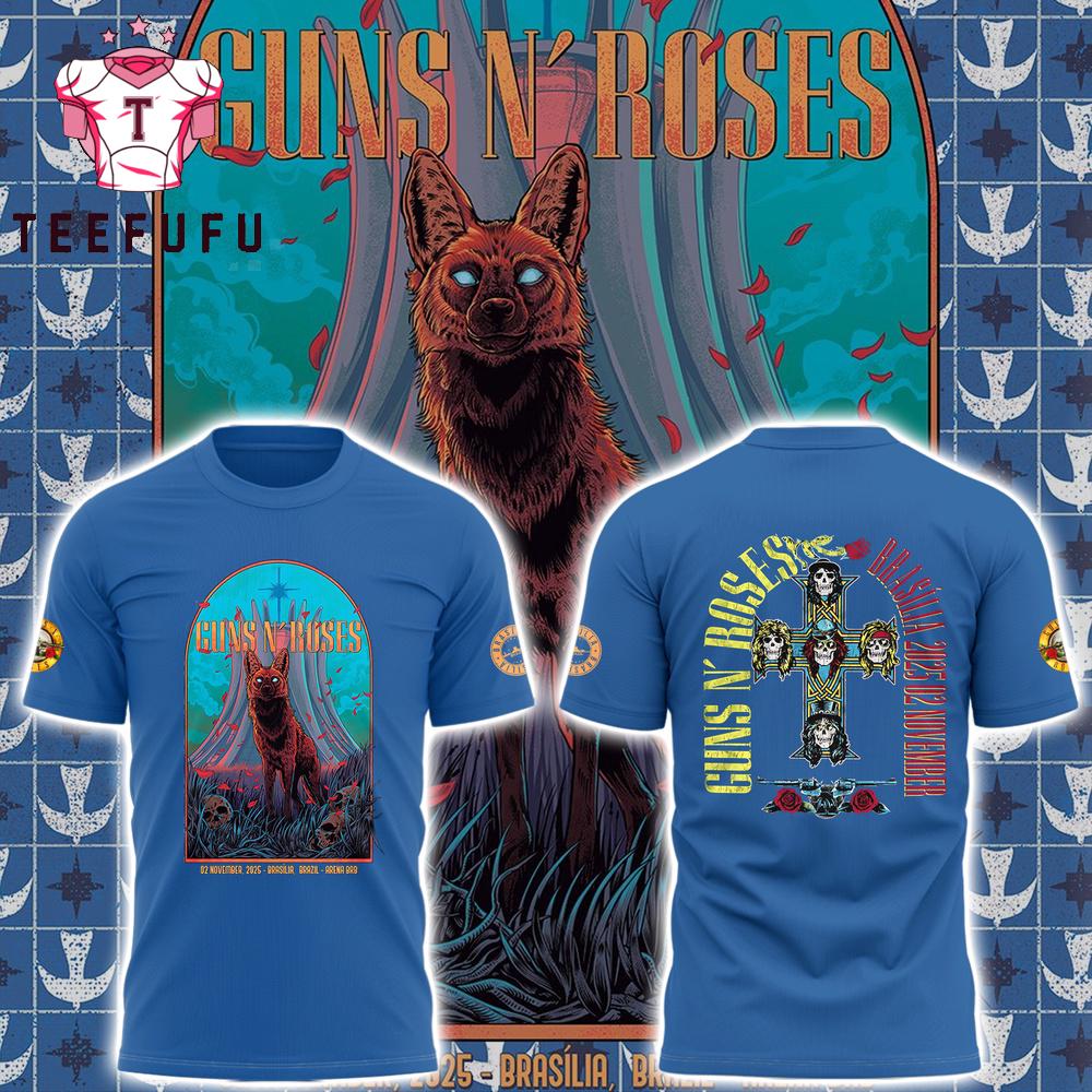 Guns N' Roses Brasilia Brazil Tour 2025 Limited 3D Shirt