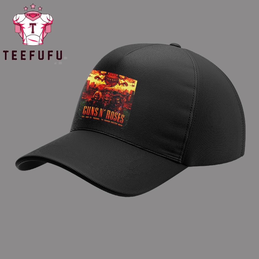 Guns N' Roses Taoyuan Sunlight Music Concert 2025 Setlist Black 3D Printed Cap