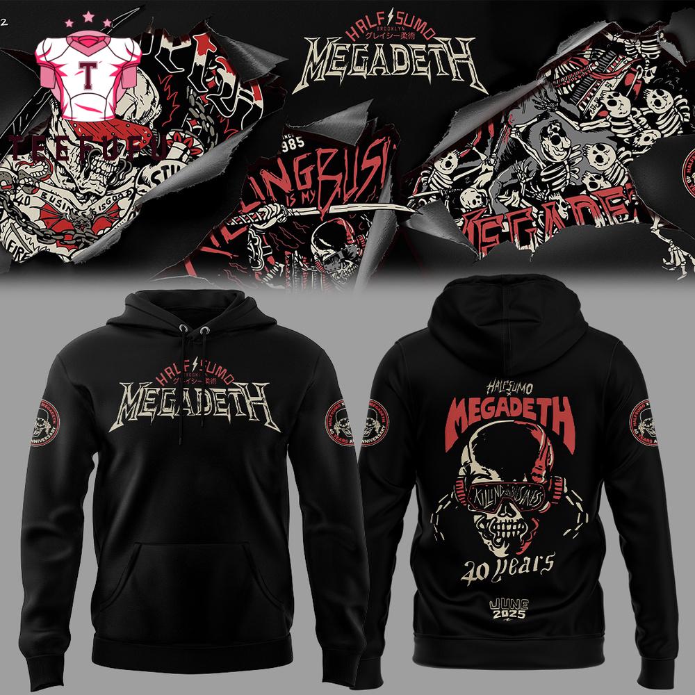 Half Sumo x Megadeth 40 Year June 2025 Hoodie