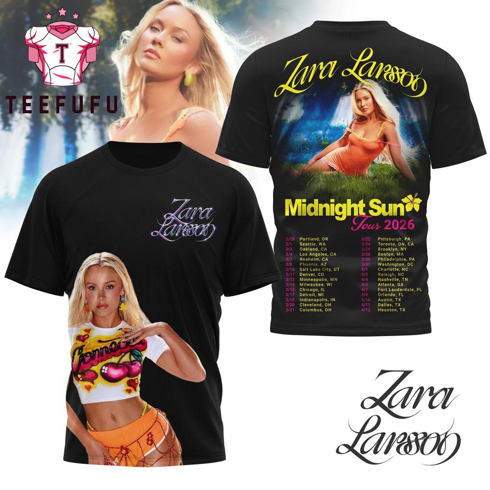Jara Larsson Midnight Sun Tour 2026 T Shirt