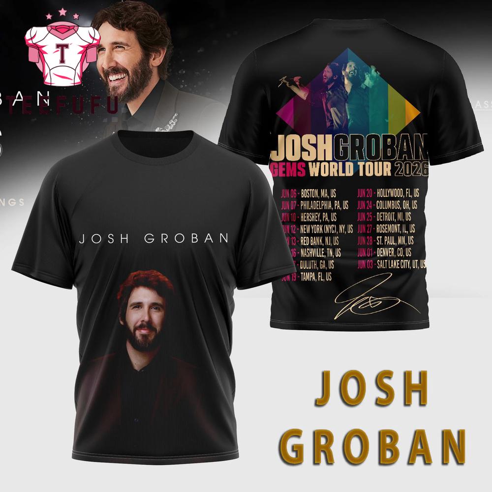 Josh Groban Gems World Tour 2026 3D Shirt