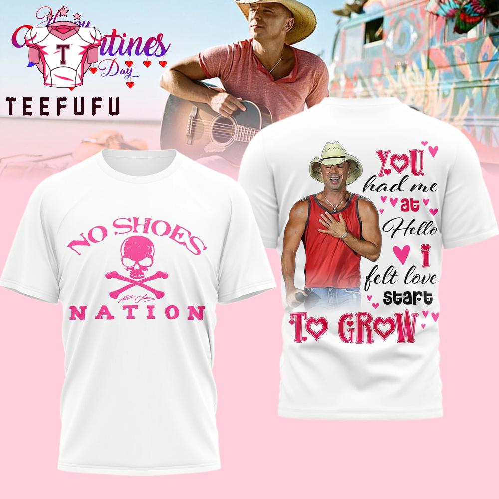 Kenny Chesney No Shoes Happy Valentine’s Day 2026 White 3D Shirt