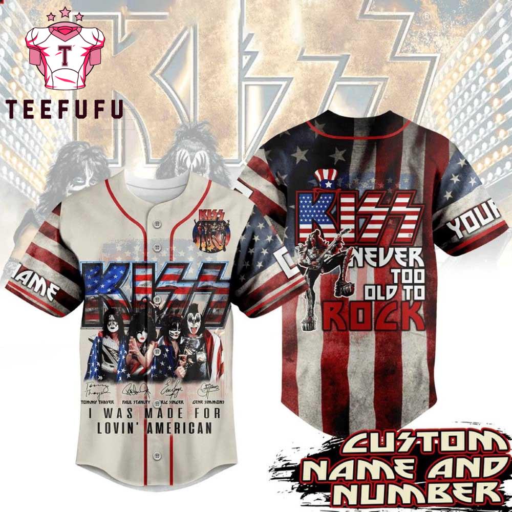 Kiss I Was Made For Lovin8217 American Baseball Jersey