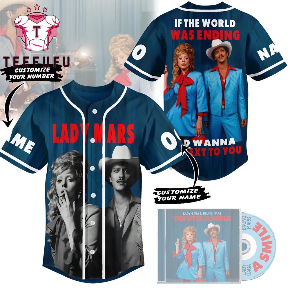 Lady Gaga & Bruno Mars Custom Baseball Jersey