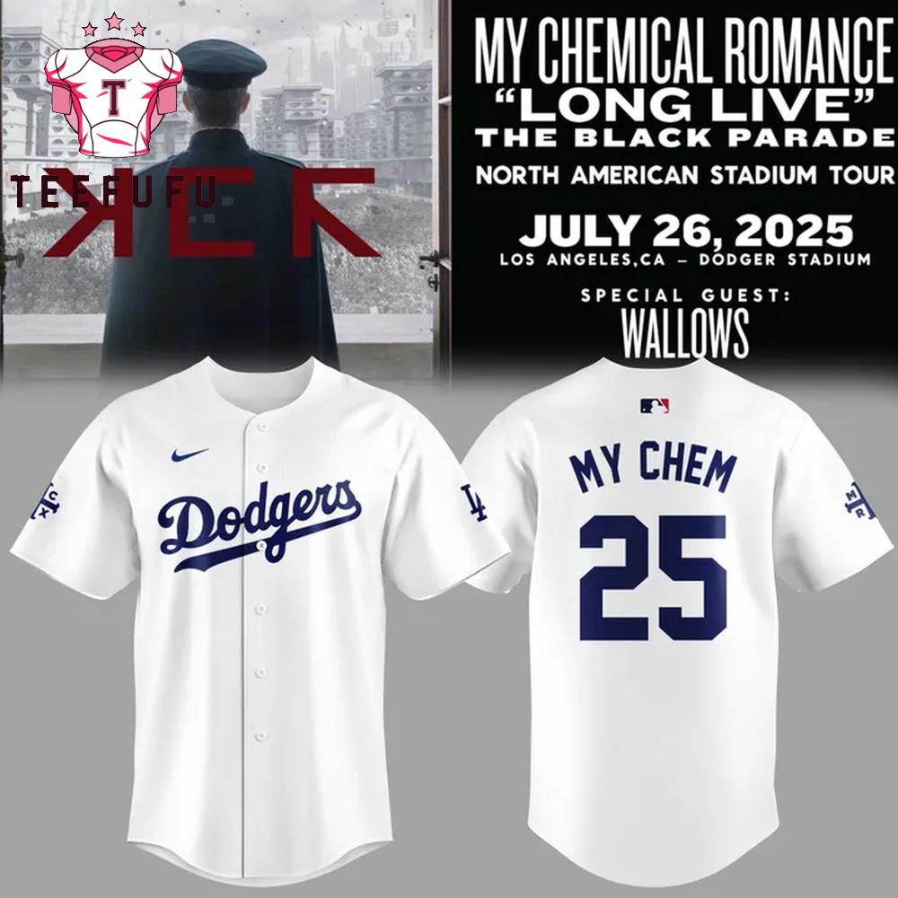 Los Angeles Dodgers x My Chemical Romance 2025 Jersey Shirt