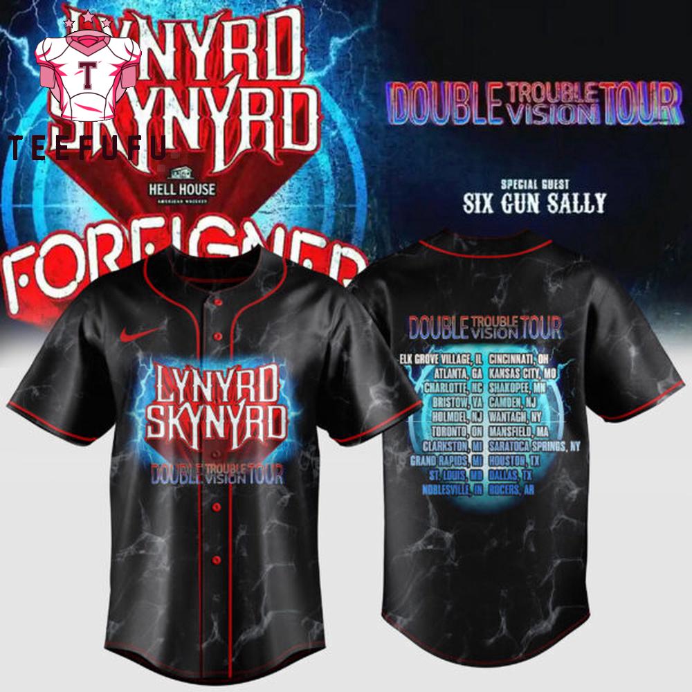 Lynyrd Skynyrd Double Trouble Double Vision Tour 2026 Baseball Jersey
