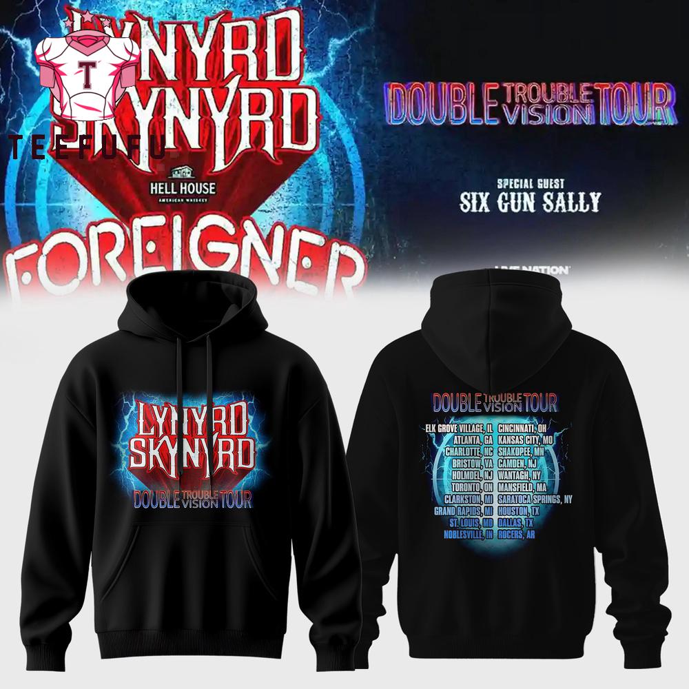 Lynyrd Skynyrd Double Trouble Double Vision Tour 2026 Hoodie Shirt