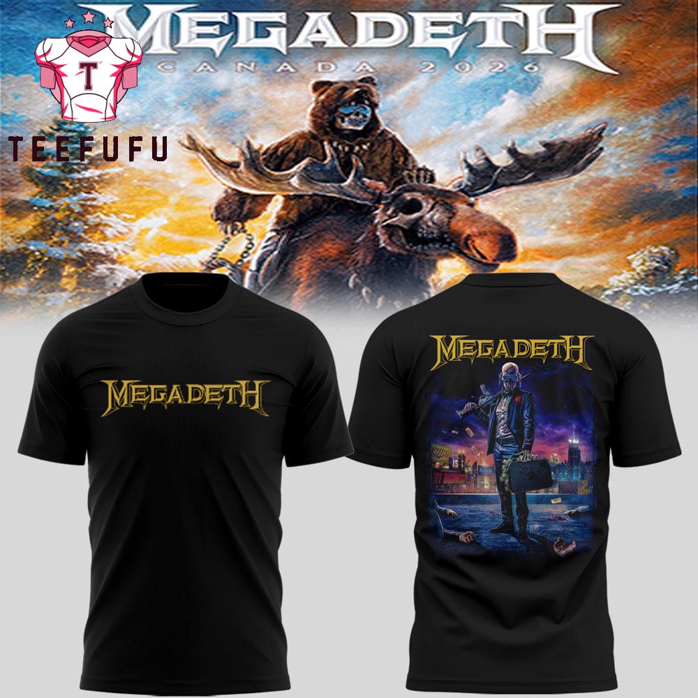 Megadeth Canada Tour 2026 Graphic 3D Shirt
