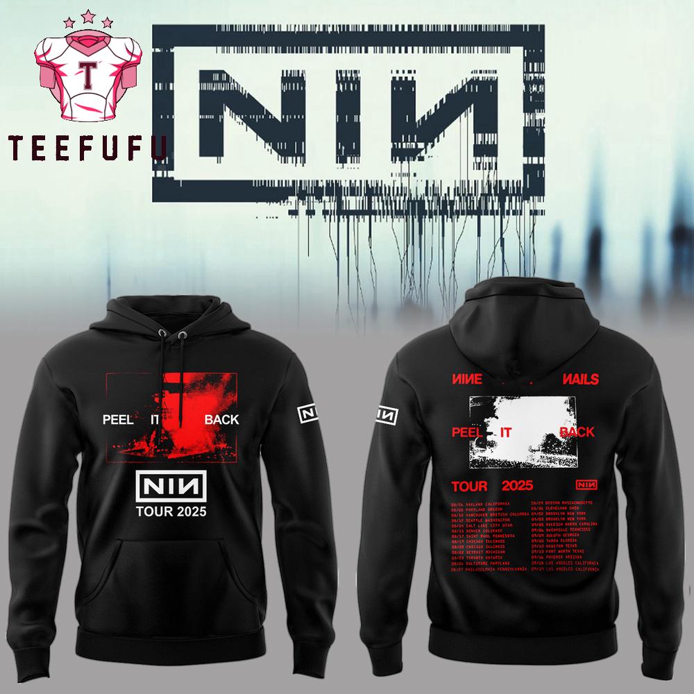 Nine Inch Nails Peel It Back Tour 2026 Black Hoodie