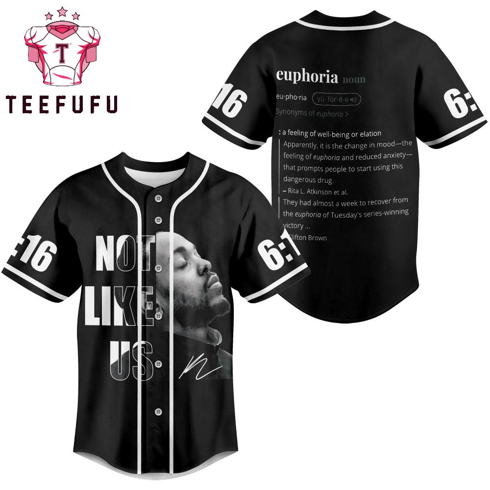 Not Like Us Kendrick Lamar Baseball Jersey