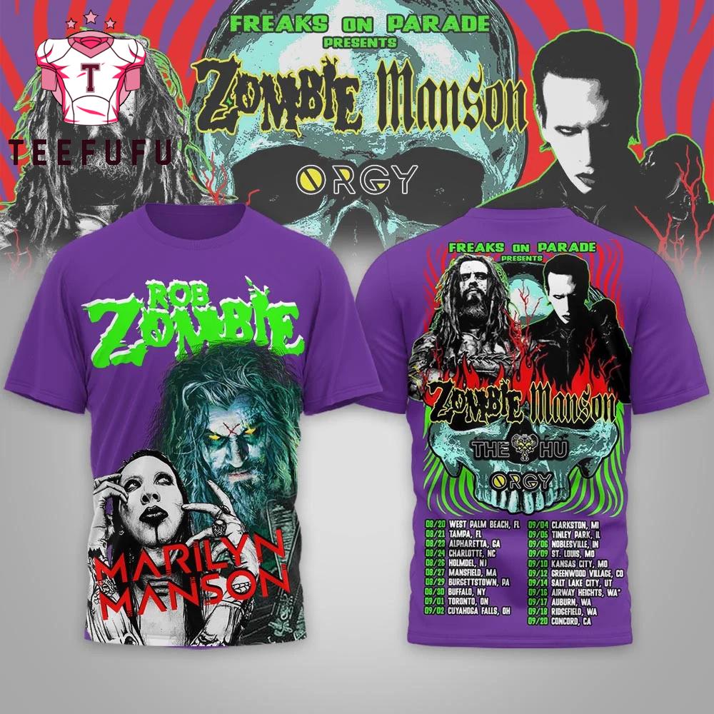 Rob Zombie Marilyn Manson 2026 Tour Schedule 3D Shirt