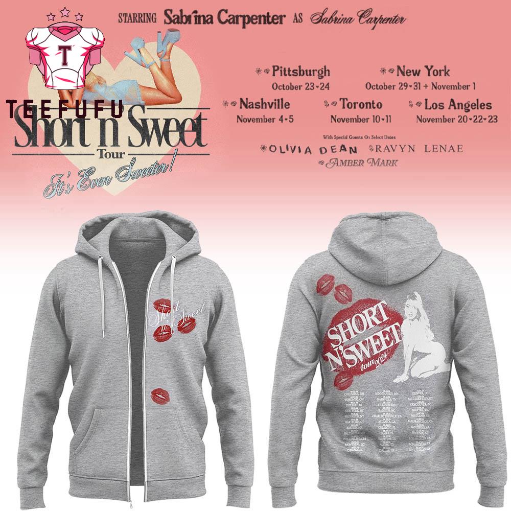 Sabrina Carpenter SC Short n’ Sweet Tour 2025 Zipper Hoodie