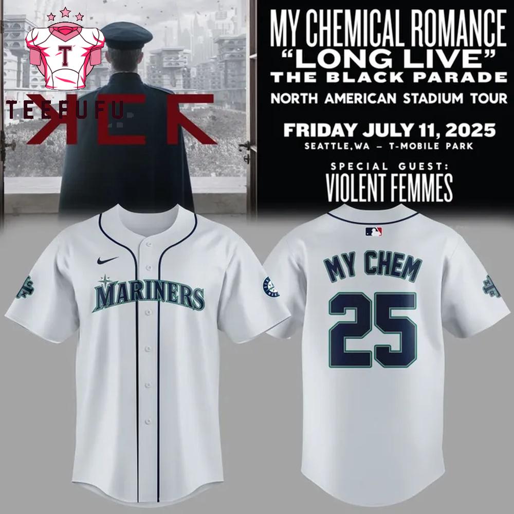 Seattle Mariners x My Chemical Romance 2025 Jersey Shirt