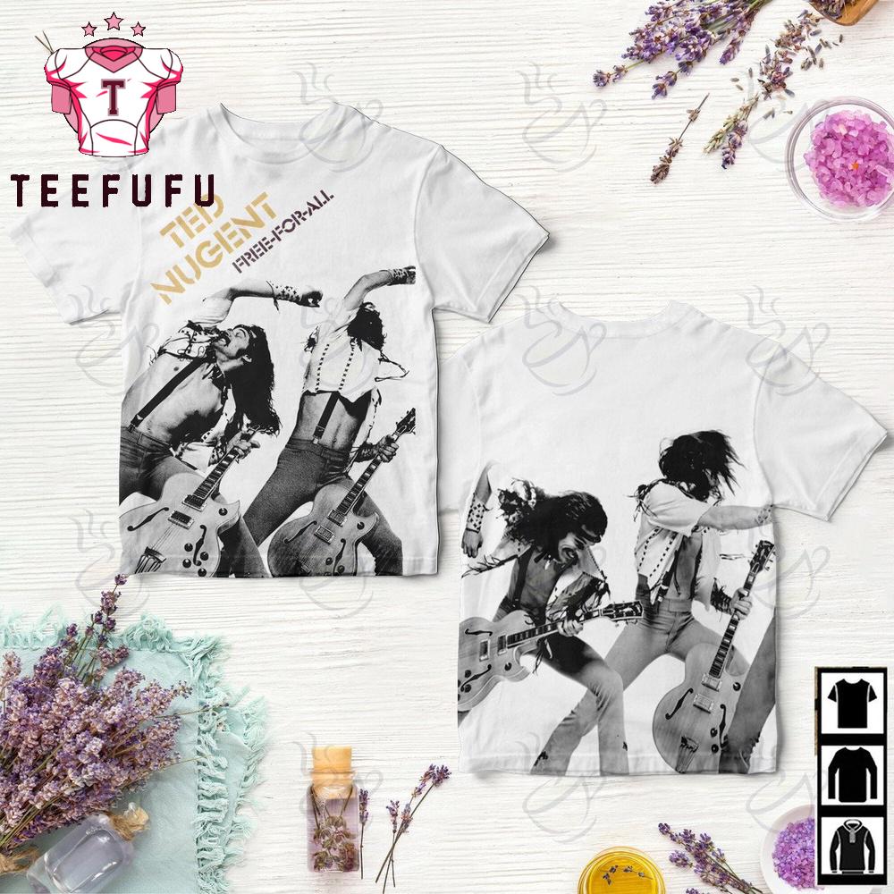 Ted Nugent Free for All 3D Print Shirt