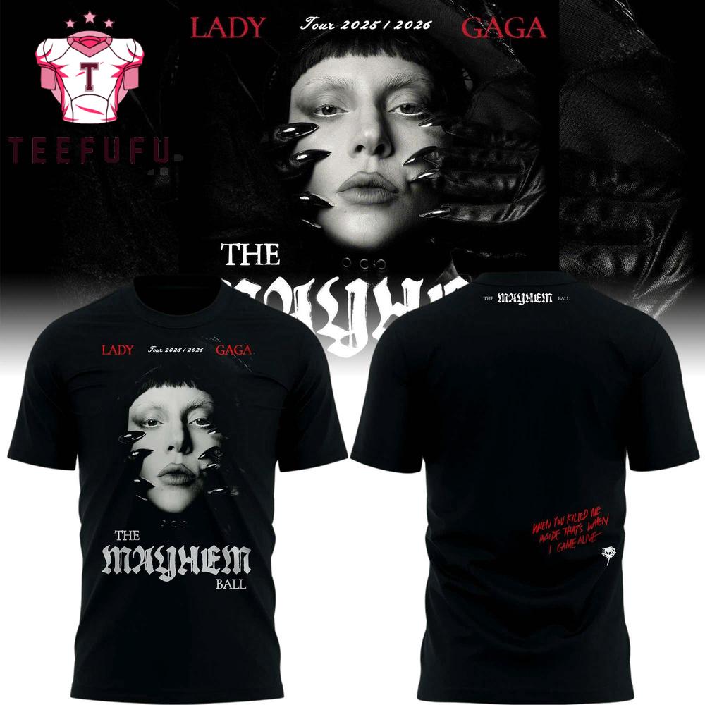 The Mayhem Ball Tour 2025-2026 Lady Gaga 3D Shirt