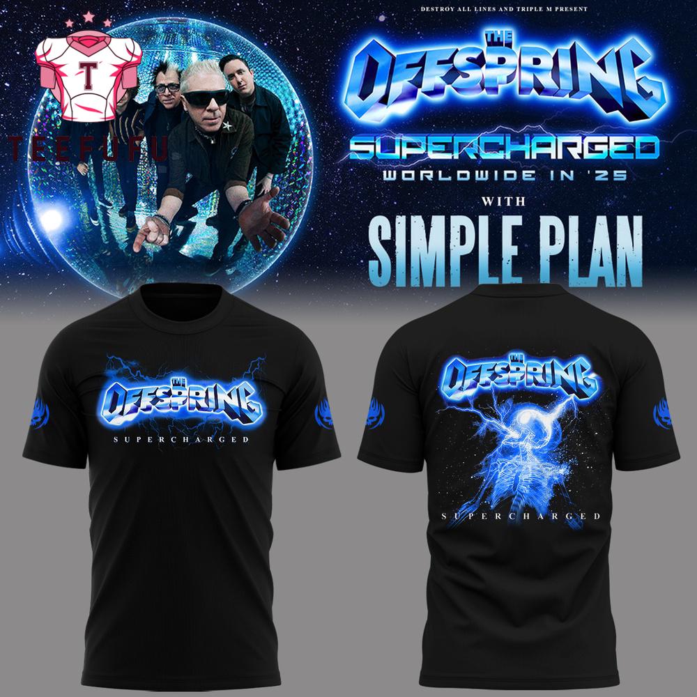 The Offspring Supercharged Worldwide in 25 Simple Plan Black 3D Shirt