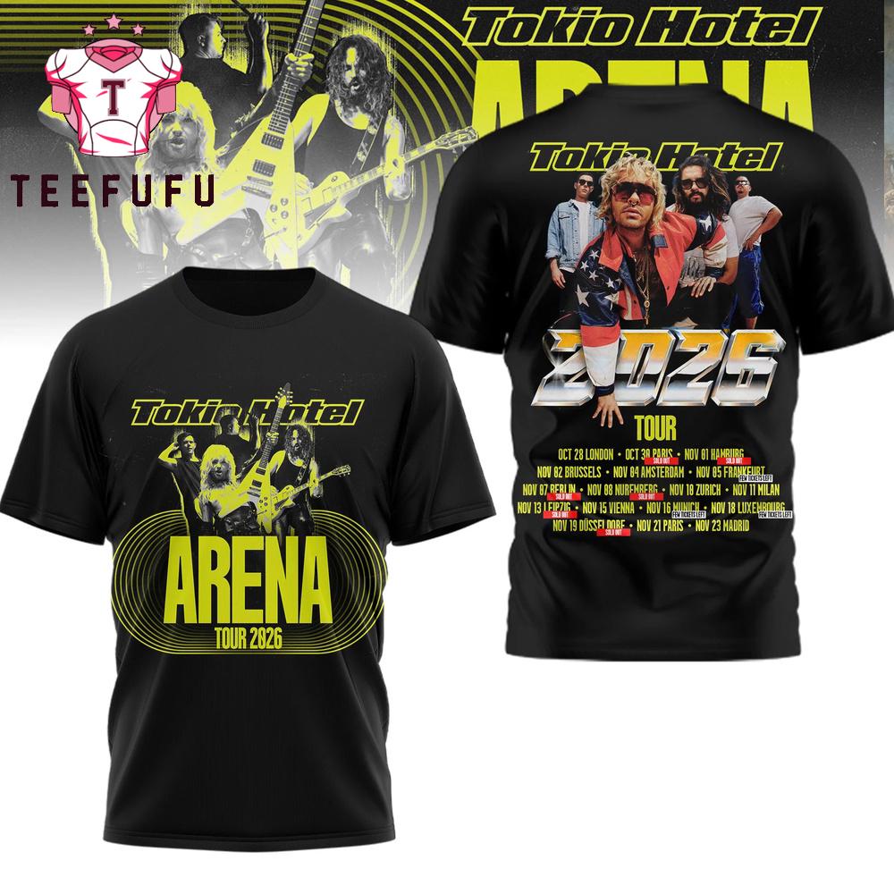Tokio Hotel Arena Tour 2026 3D Shirt