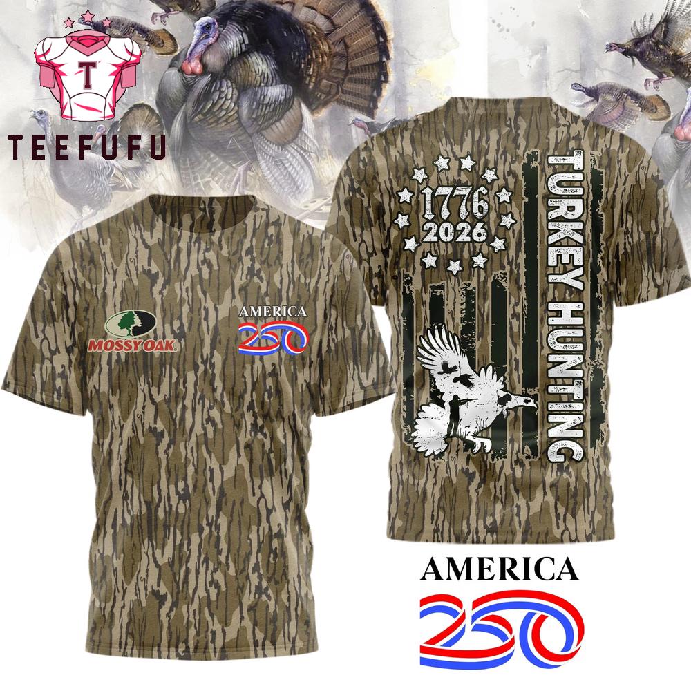 Turkey Hunting 250 Years of America T Shirt