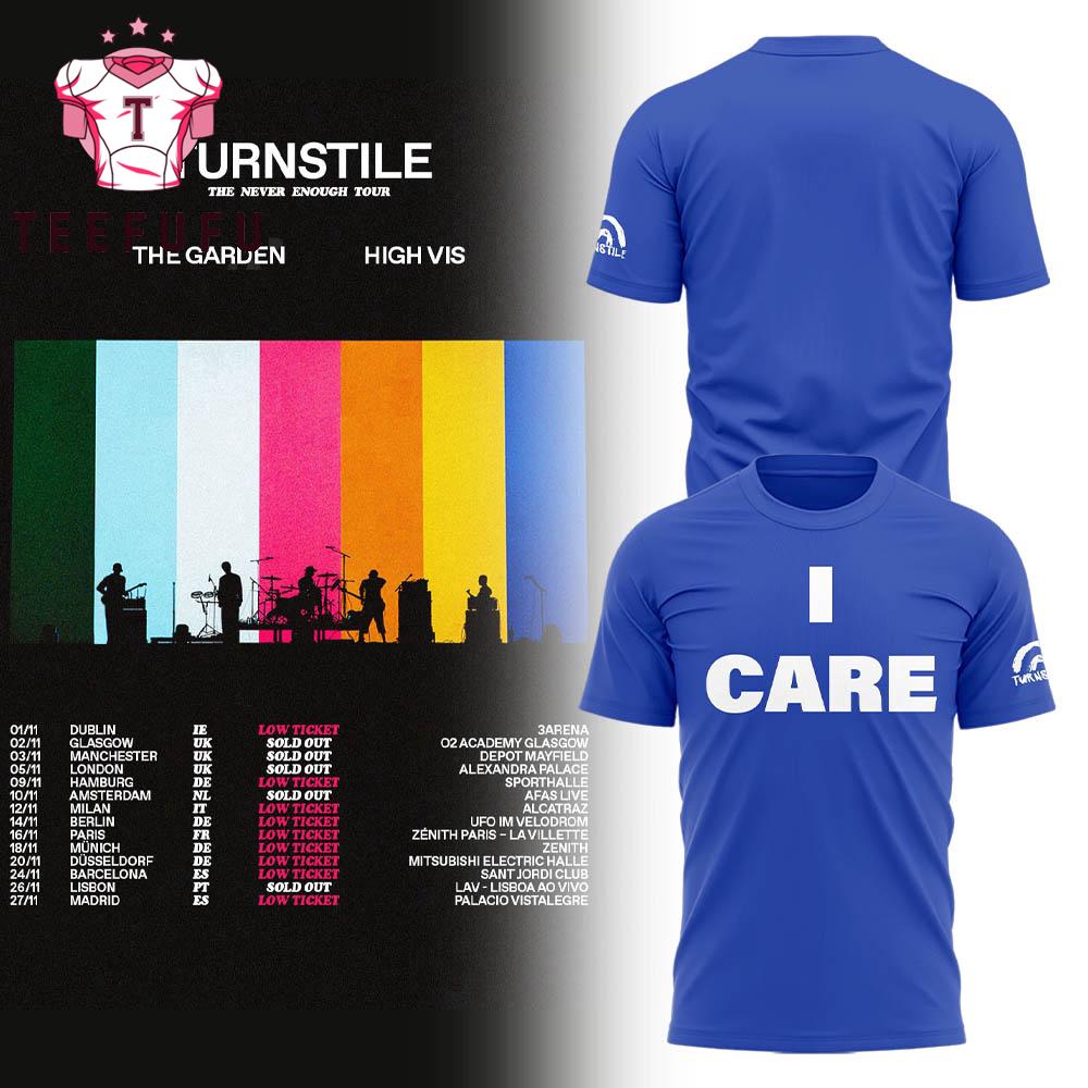 Turnstile The Never Enough Tour 2025 Limited Edition Blue 3D Shirt