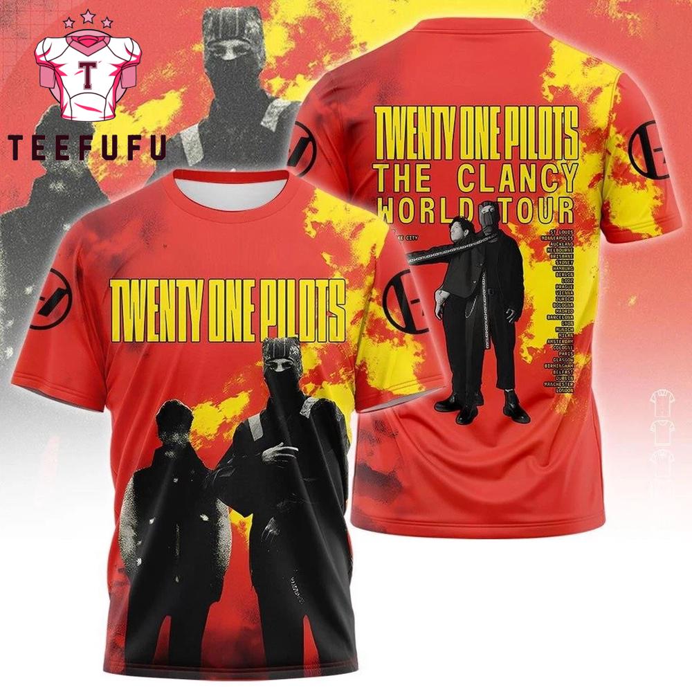 Twenty One Pilots Clancy World Tour 3D Shirt