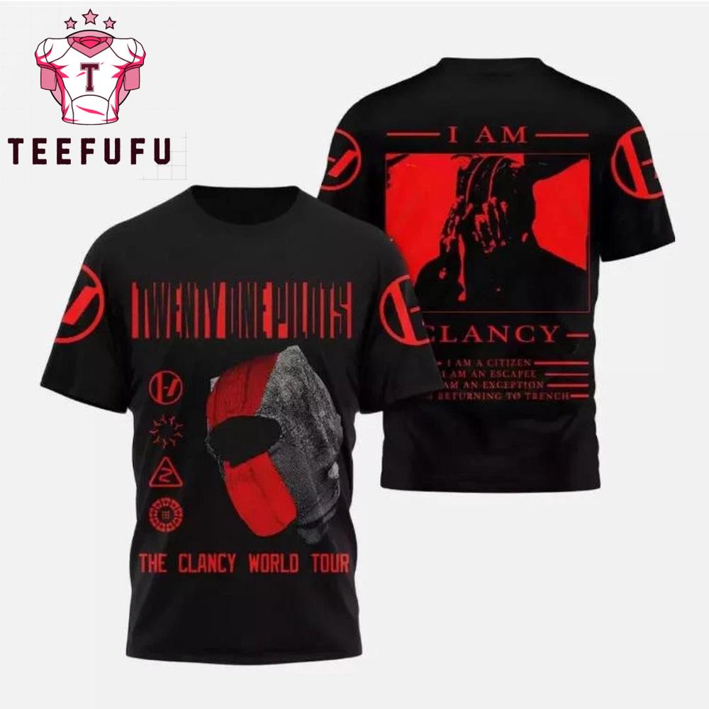 Twenty One Pilots The Clancy World Tour 2025 T-Shirt 3D