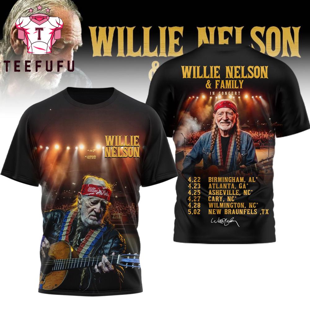 Willie Nelson And Family In Concert 2026 T Shirt