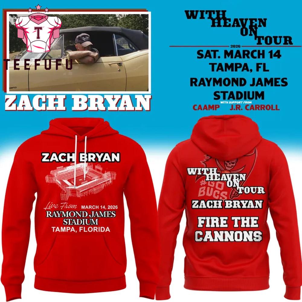 Zach Bryan x Tampa Bay Buccaneers 2026 Red Hoodie