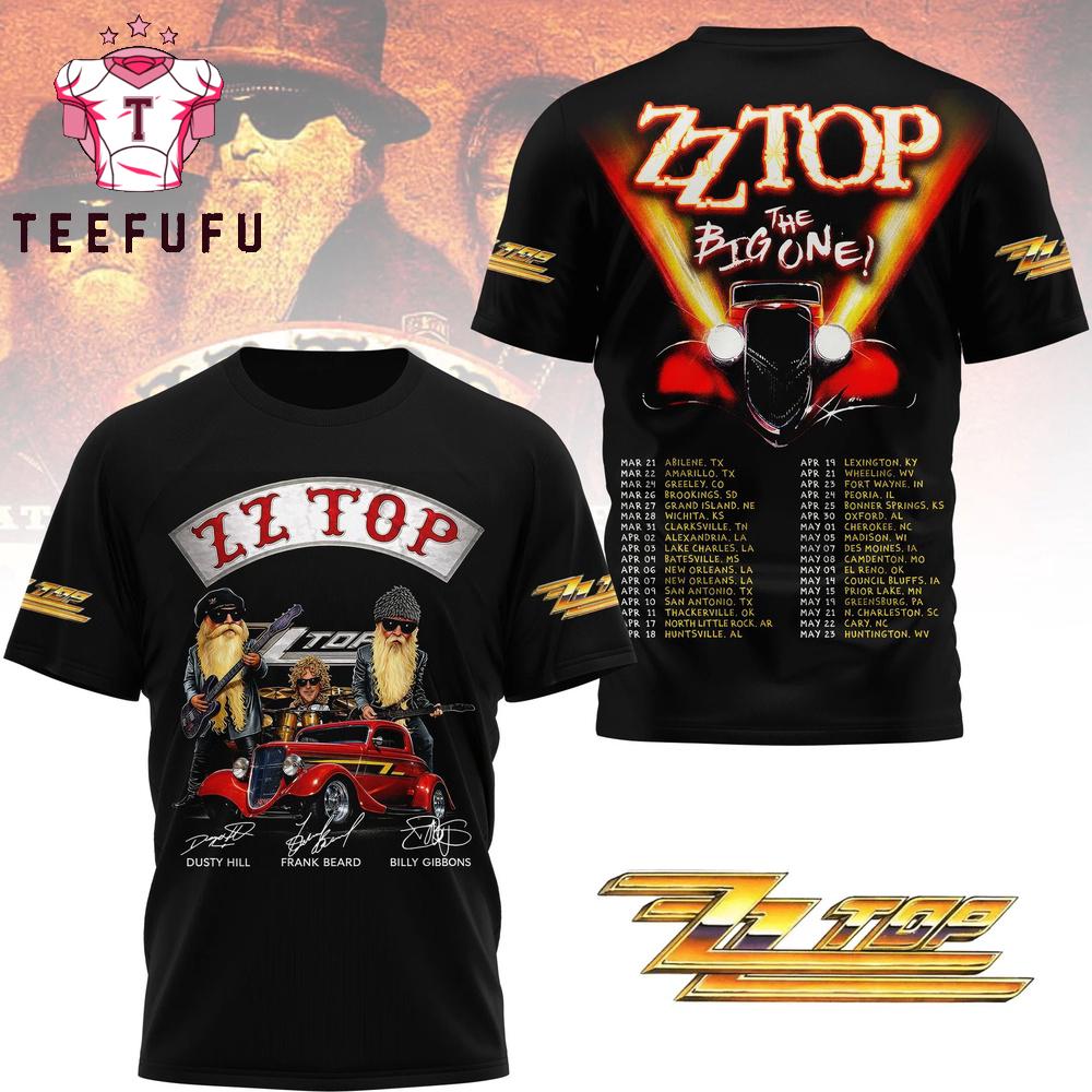 Zz Top The Big One 2026 Graphic Signature T Shirt